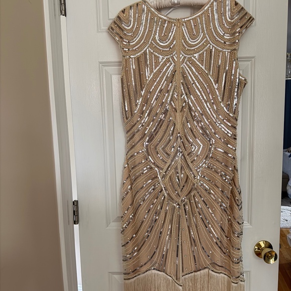 BABEYOND Women's Flapper 1920s Beaded Fringed Great Gatsby Dress - Picture 3 of 4